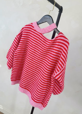 Cut out striped knit - one-The Style Attic