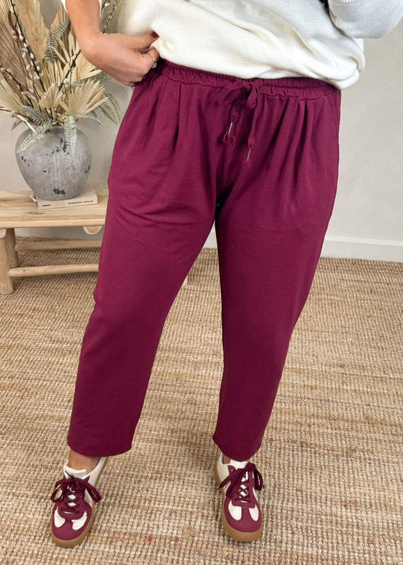 Dalby jogger - Merlot-The Style Attic