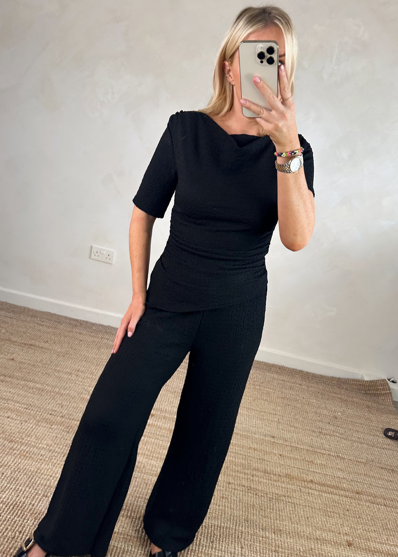 Danielle co-ord set - black-The Style Attic