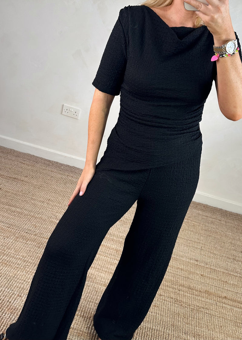 Danielle co-ord set - black-The Style Attic