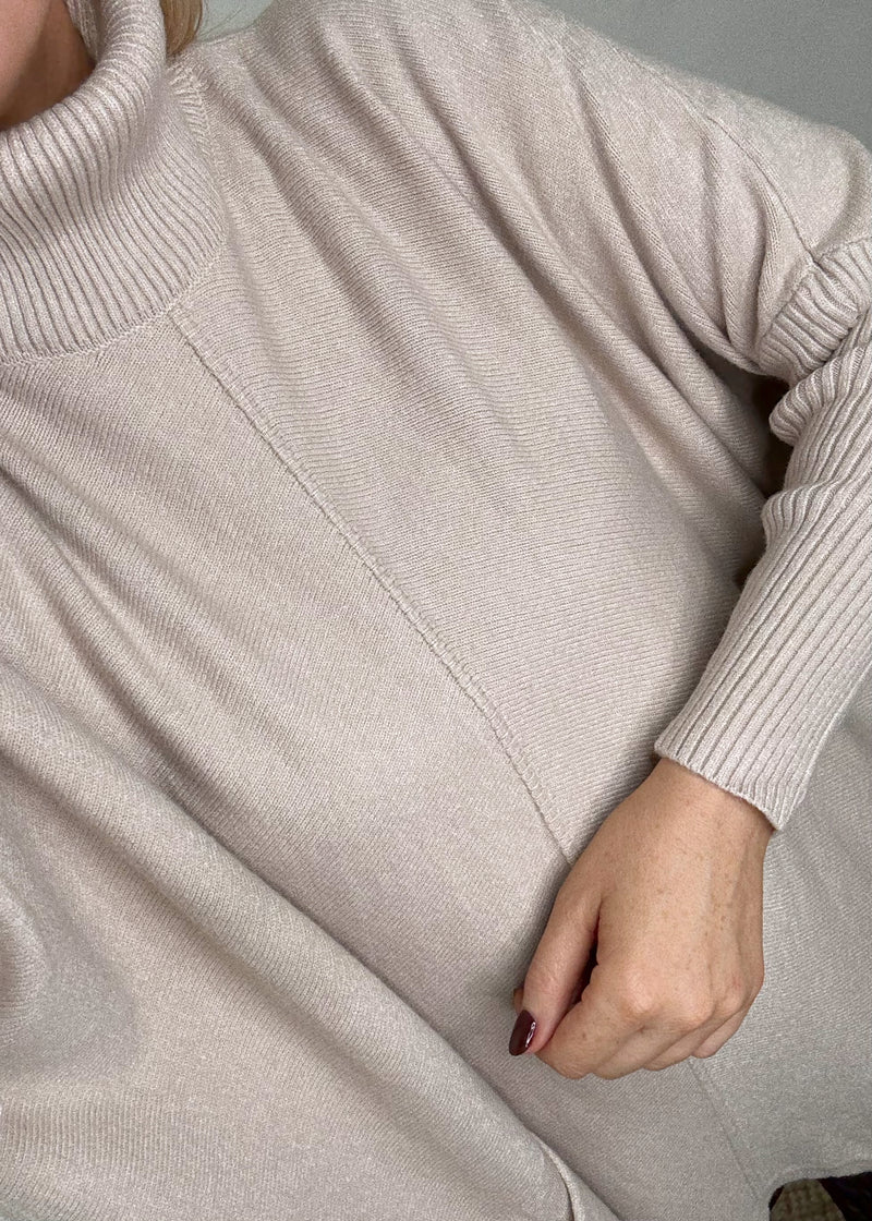 Darcy batwing knit - beige-The Style Attic