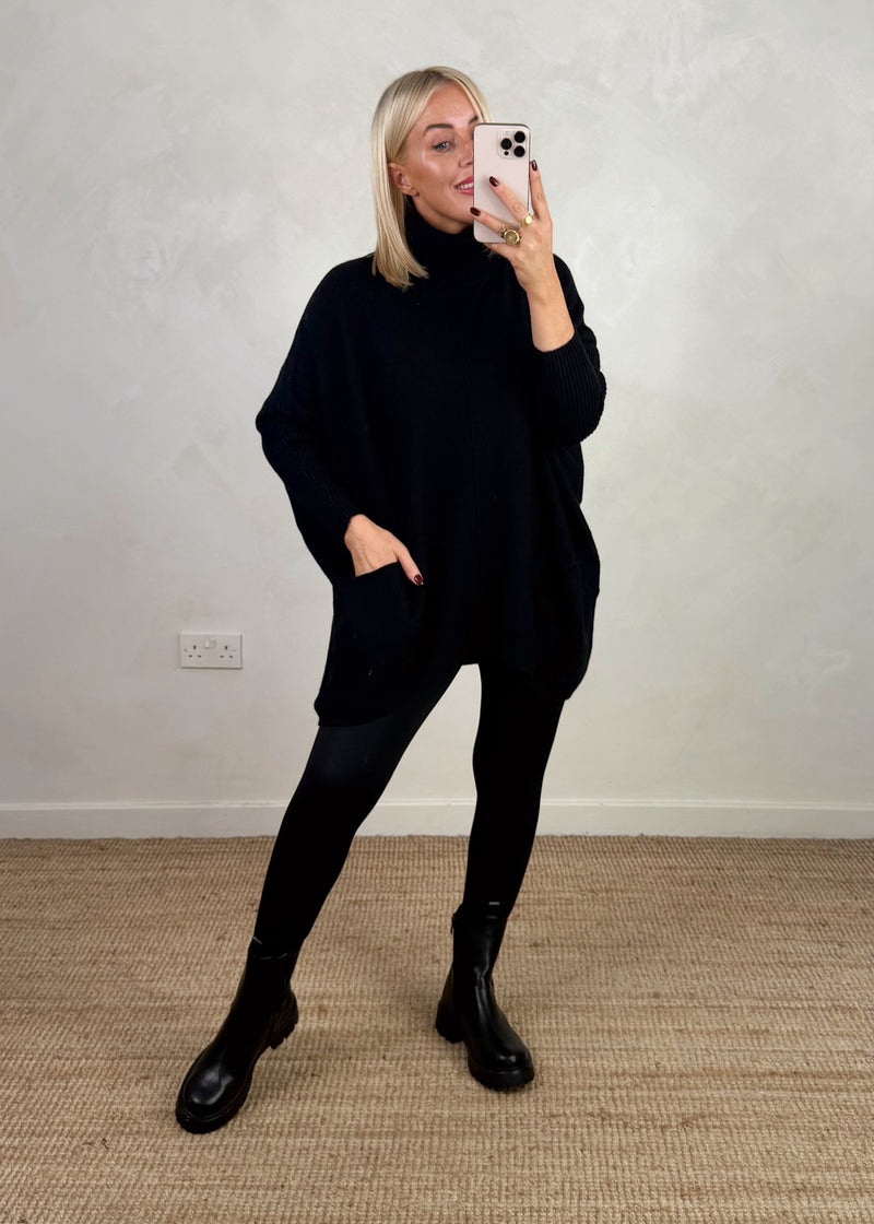 Darcy batwing knit - black-The Style Attic