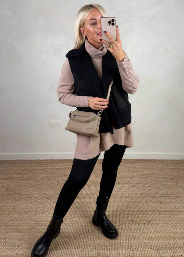 Darcy batwing knit - mocha-The Style Attic