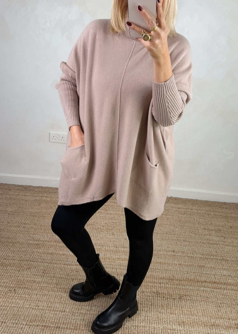 Darcy batwing knit - mocha-The Style Attic