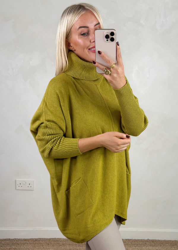 Darcy batwing knit - pistachio-The Style Attic