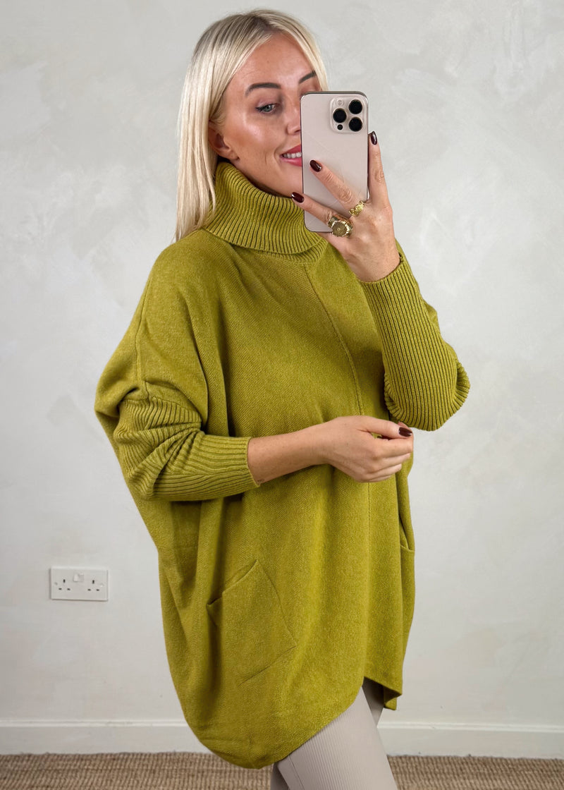 Darcy batwing knit - pistachio-The Style Attic