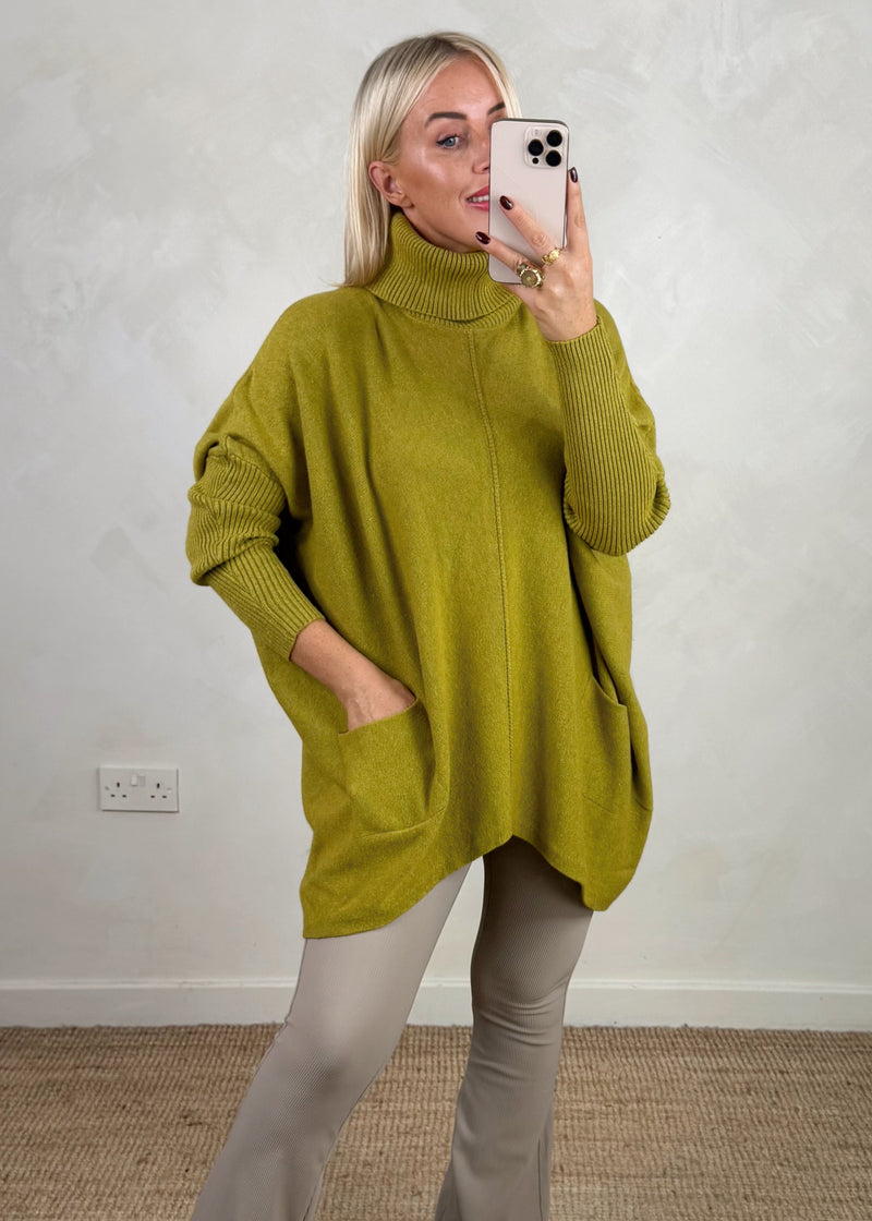 Darcy batwing knit - pistachio-The Style Attic