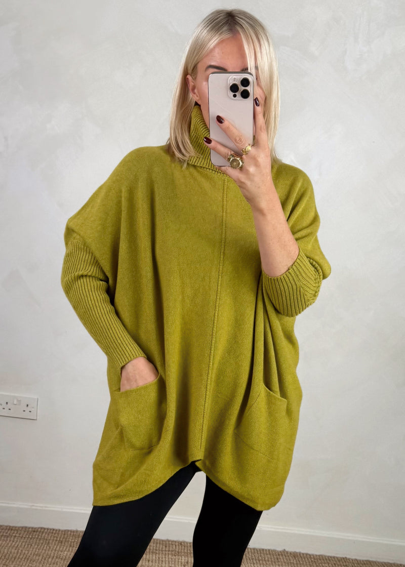 Darcy batwing knit - pistachio-The Style Attic