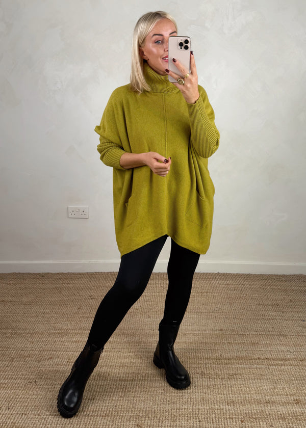 Darcy batwing knit - pistachio-The Style Attic