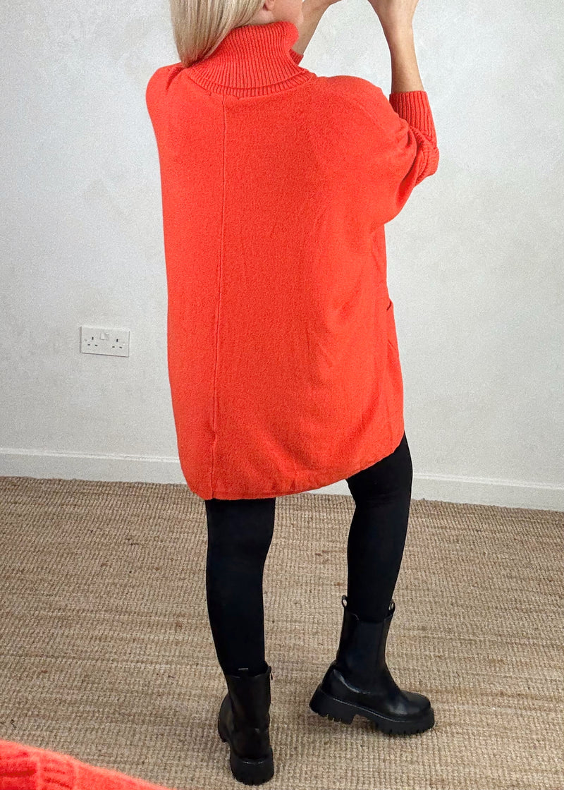 Darcy batwing knit - tomato-The Style Attic