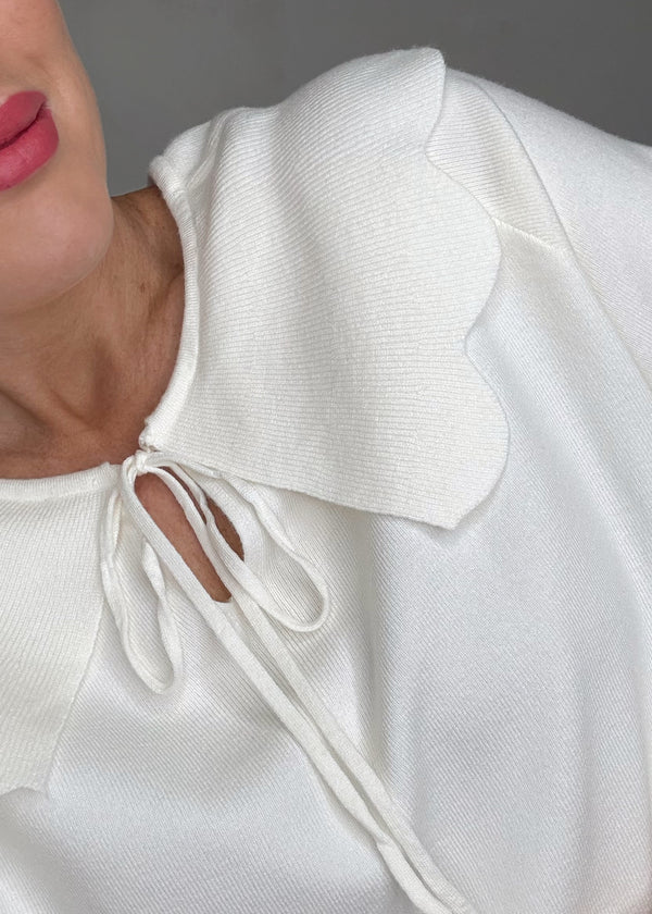 Darling collar knit - cream-The Style Attic