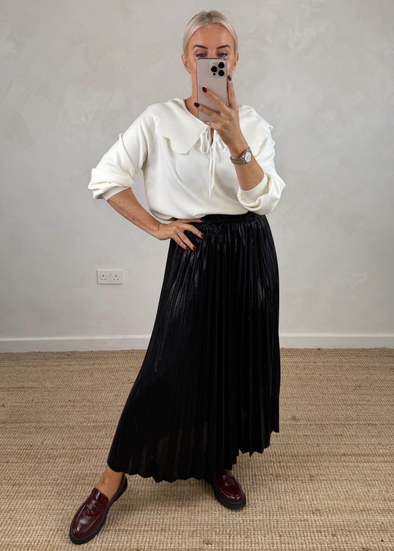 Darling collar knit - cream-The Style Attic