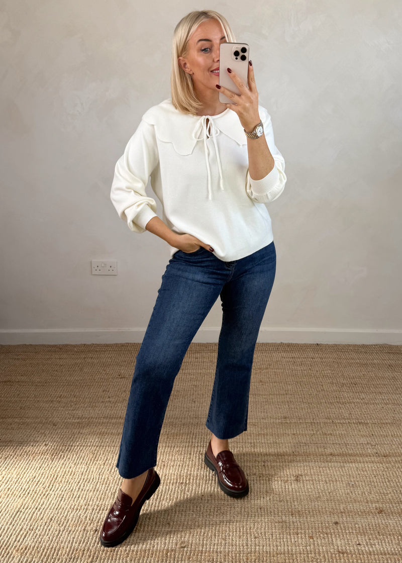 Darling collar knit - cream-The Style Attic