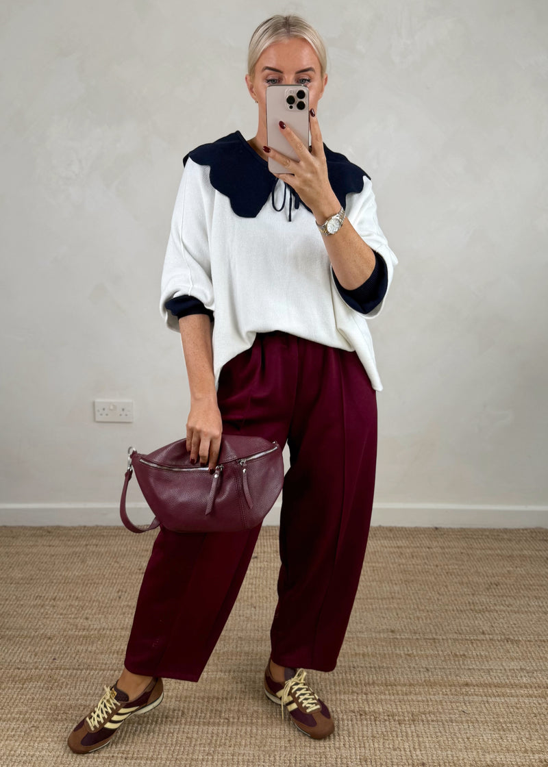 Darling collar knit - navy-The Style Attic