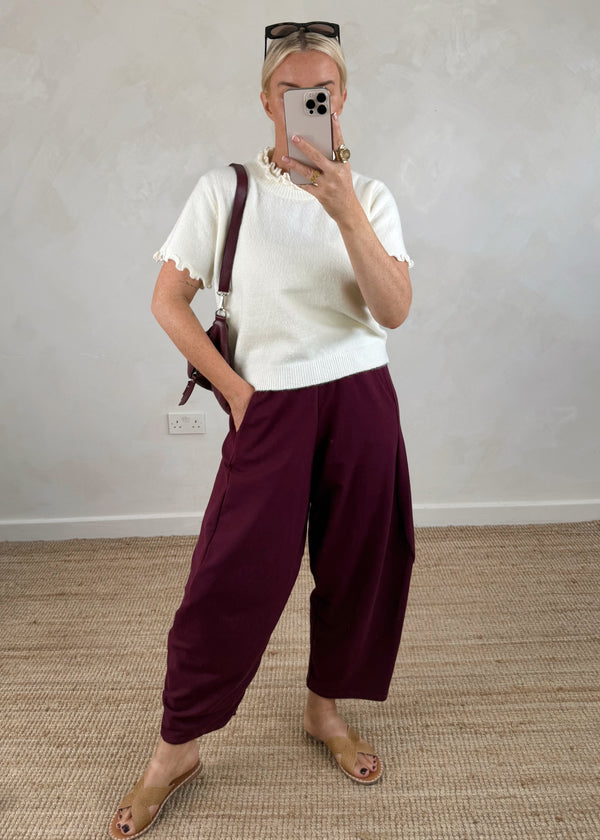 Davina frill knit - mink-The Style Attic