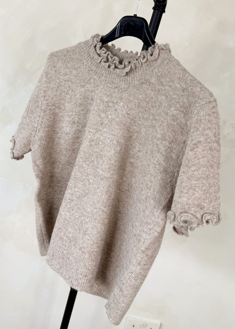 Davina frill knit - mink-The Style Attic