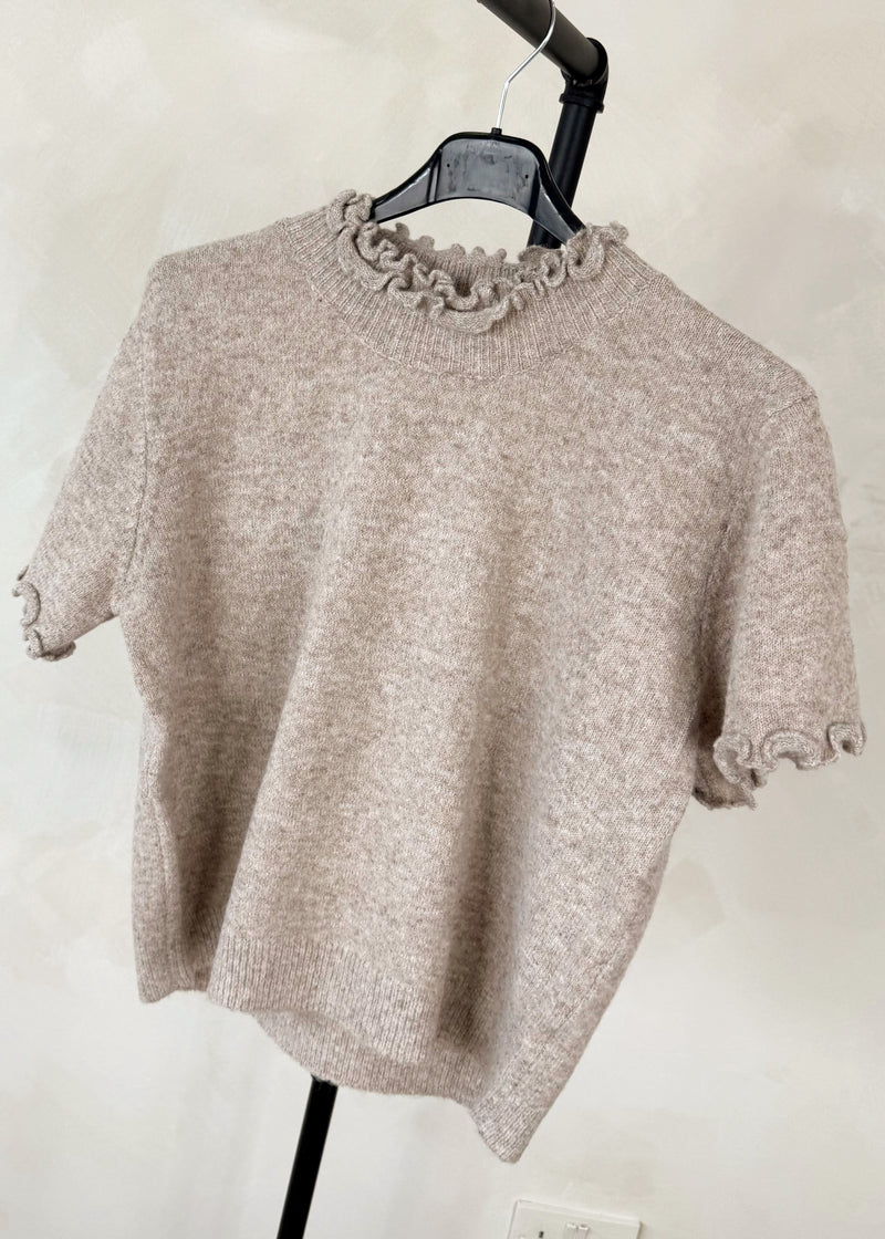 Davina frill knit - mink-The Style Attic