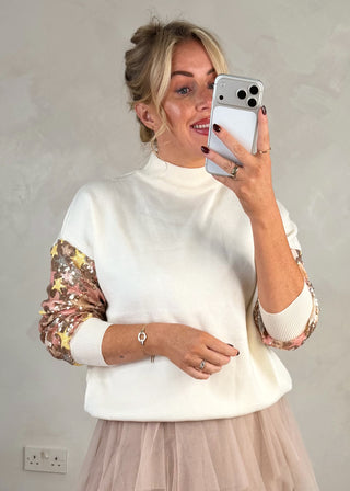 Diana sequin sleeve knit-The Style Attic
