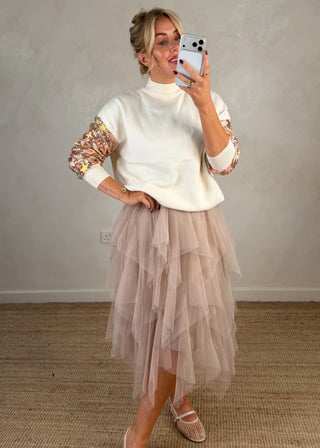 Diana sequin sleeve knit-The Style Attic