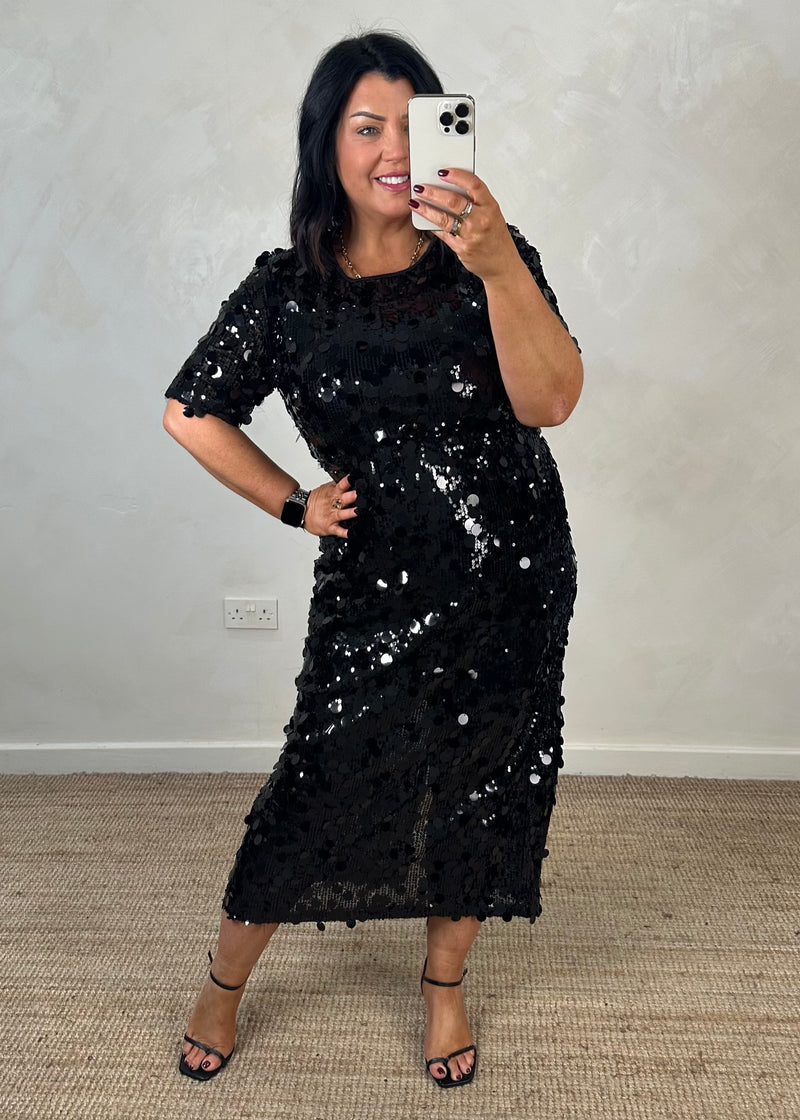 Disco Sequin dress - bronze-The Style Attic