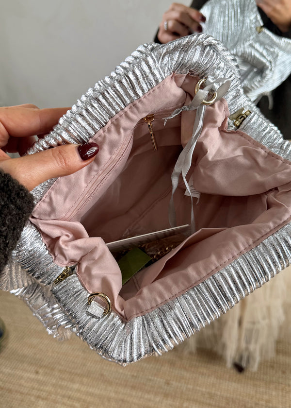 Disco clutch - silver-The Style Attic