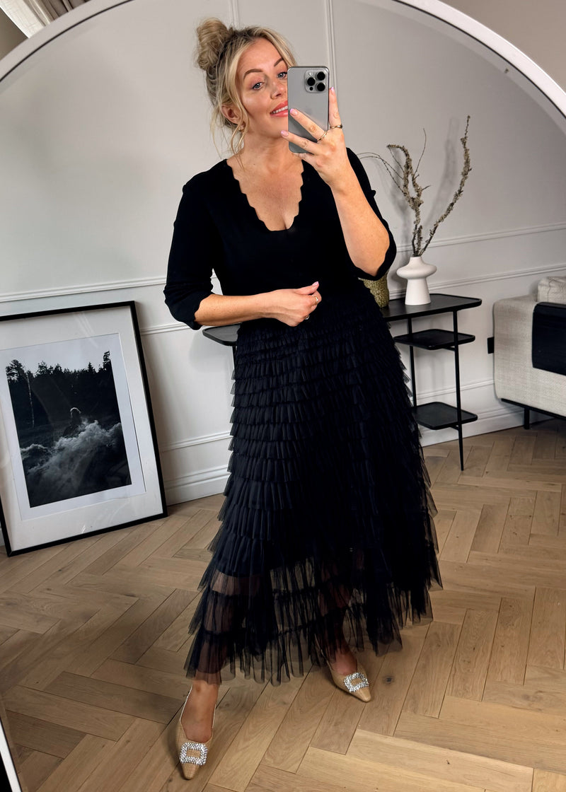 Dolly tulle skirt - black-The Style Attic