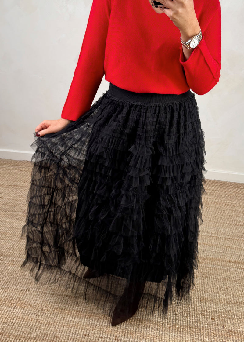 Dolly tulle skirt - black-The Style Attic