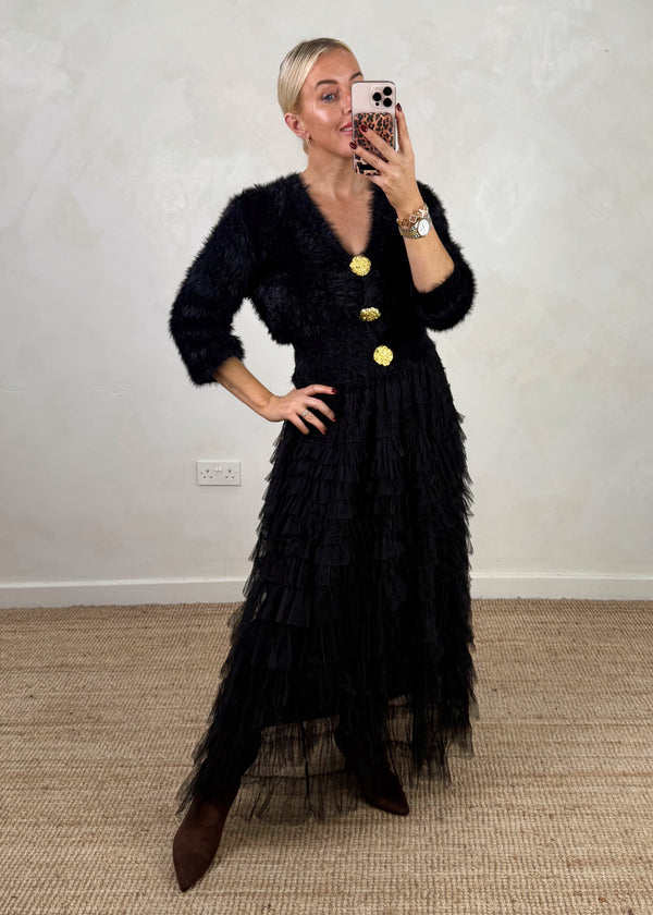 Dolly tulle skirt - black-The Style Attic