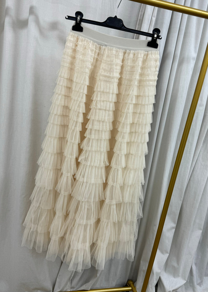 Dolly tulle skirt - cream-The Style Attic