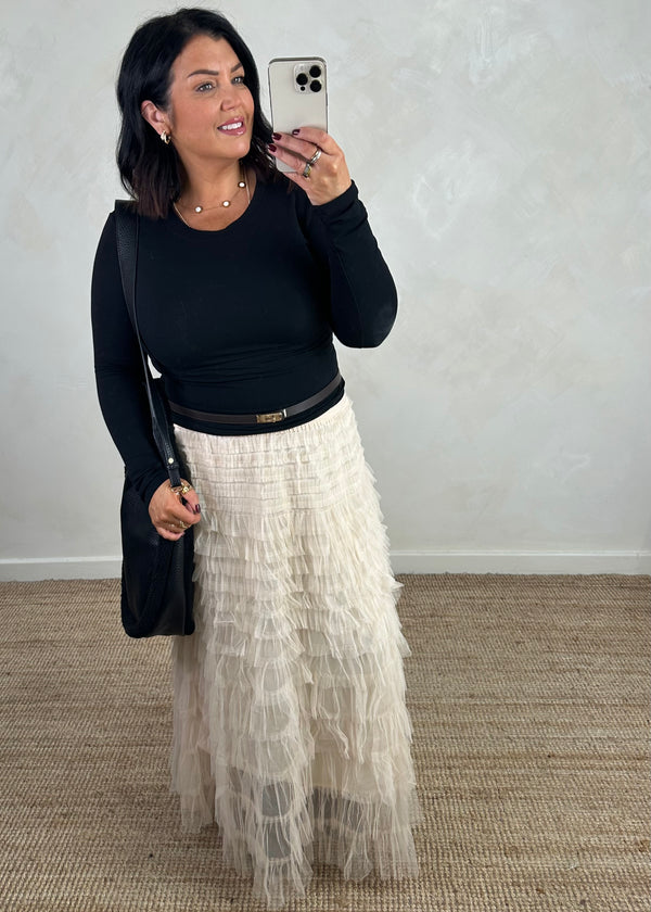 Dolly tulle skirt - cream-The Style Attic