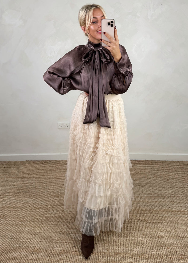 Dolly tulle skirt - cream-The Style Attic