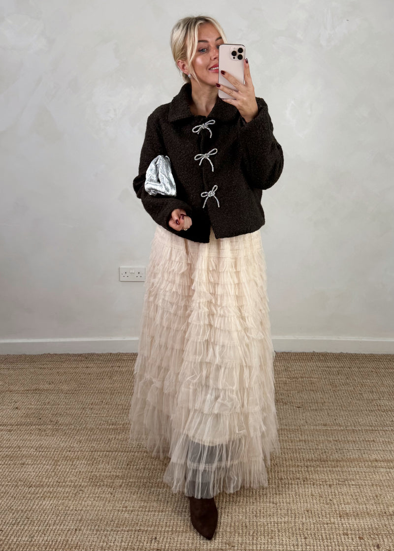 Dolly tulle skirt - cream-The Style Attic