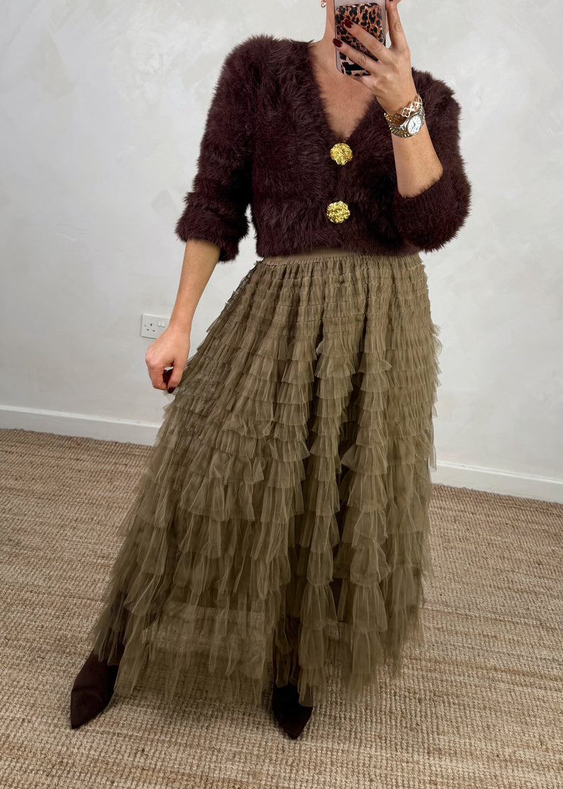 Dolly tulle skirt - tobacco-The Style Attic