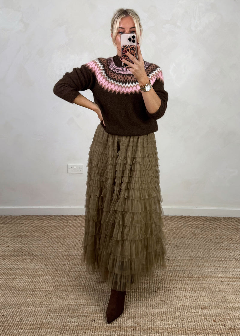 Dolly tulle skirt - tobacco-The Style Attic