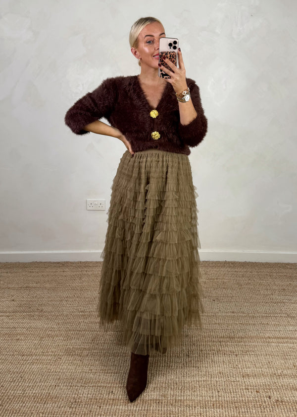 Dolly tulle skirt - tobacco-The Style Attic