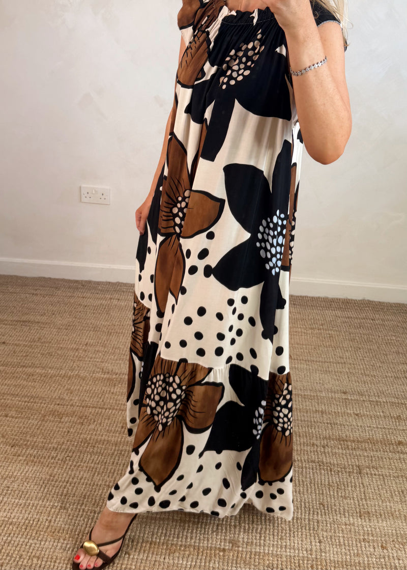 Dominica maxi dress - brown-The Style Attic