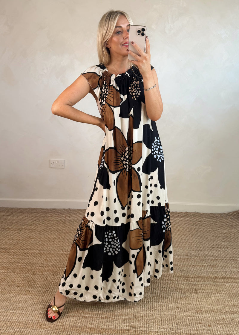 Dominica maxi dress - brown-The Style Attic