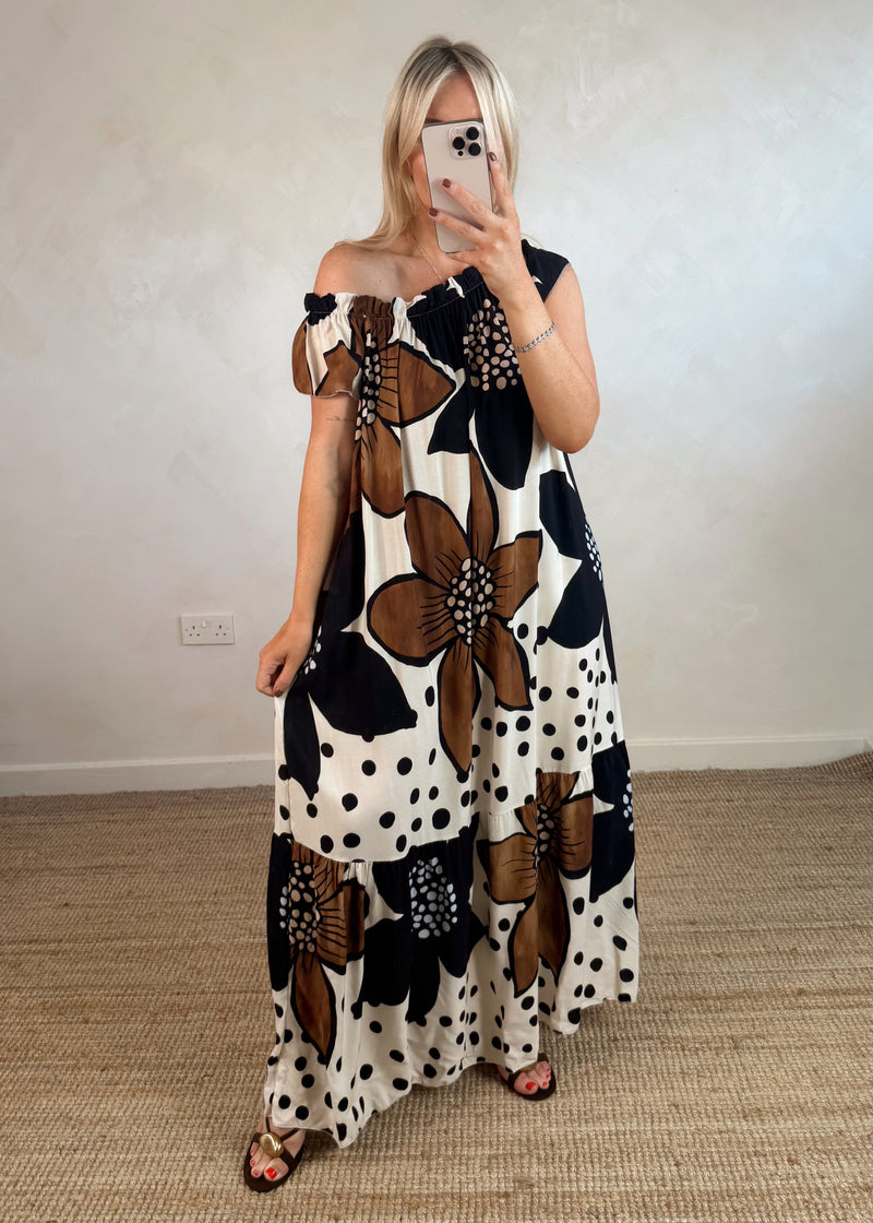 Dominica maxi dress - brown-The Style Attic