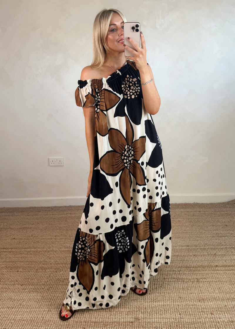 Dominica maxi dress - brown-The Style Attic