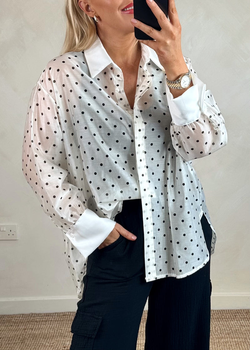 Domino shirt - spots-The Style Attic