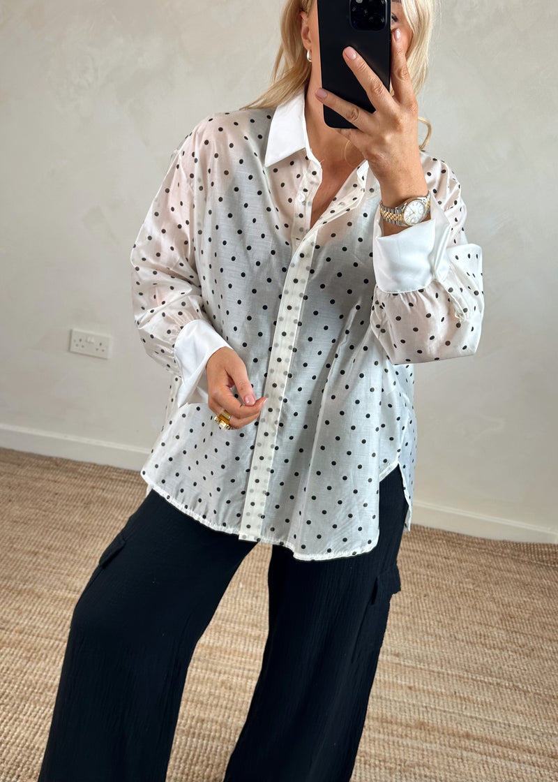 Domino shirt - spots-The Style Attic