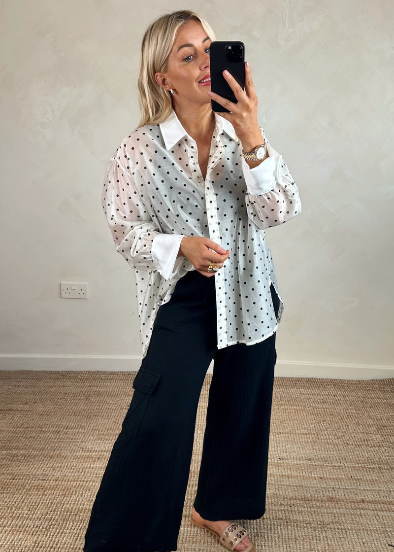Domino shirt - spots-The Style Attic
