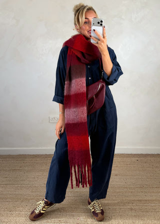 Drew corduroy jumpsuit - Navy-The Style Attic