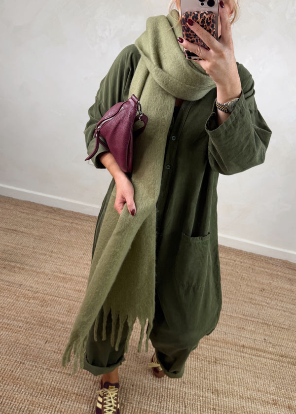 Drew corduroy jumpsuit - olive-The Style Attic