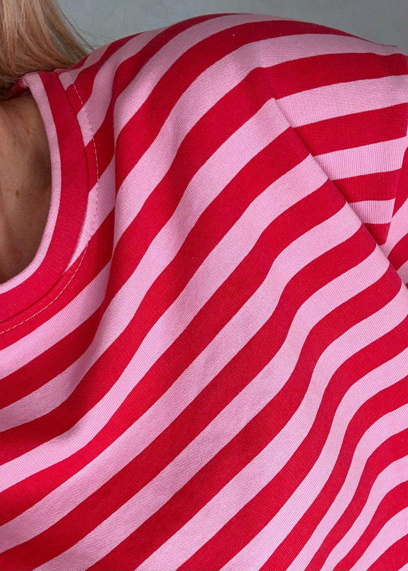 Dylan striped Tee - red/pink-The Style Attic