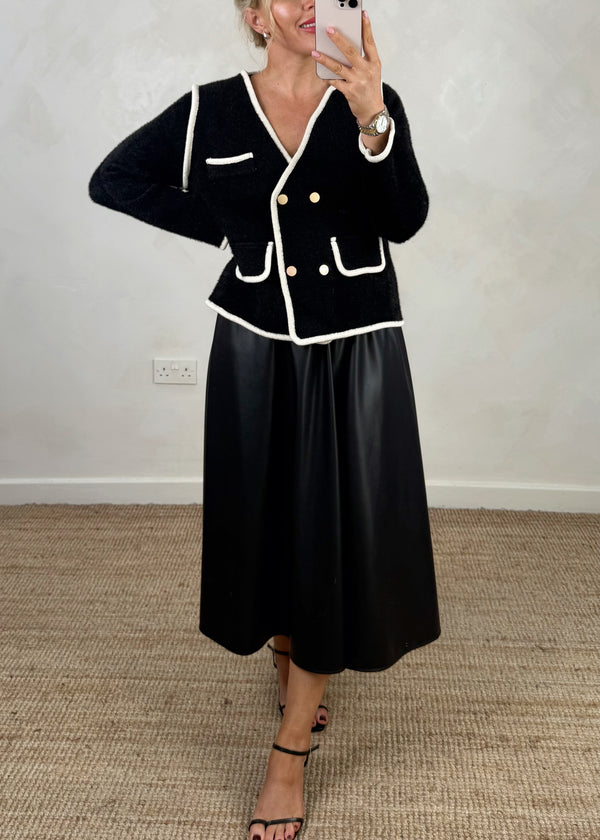 Earl knitted jacket - black-The Style Attic