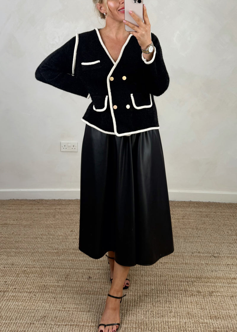 Earl knitted jacket - black-The Style Attic