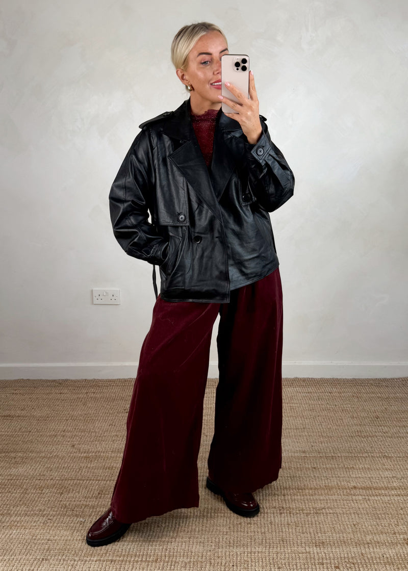 Ella trench coat - black-The Style Attic