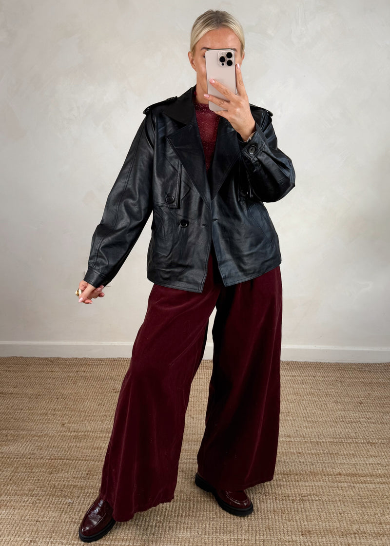Ella trench coat - black-The Style Attic