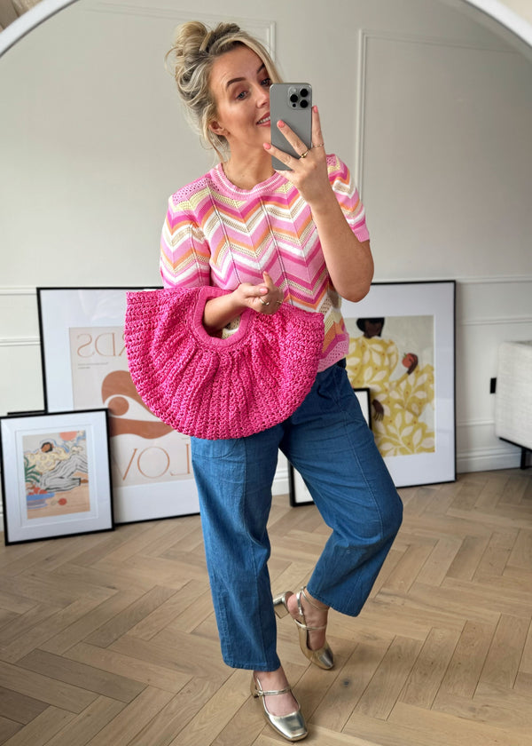 Ellen striped knit - pinks-The Style Attic